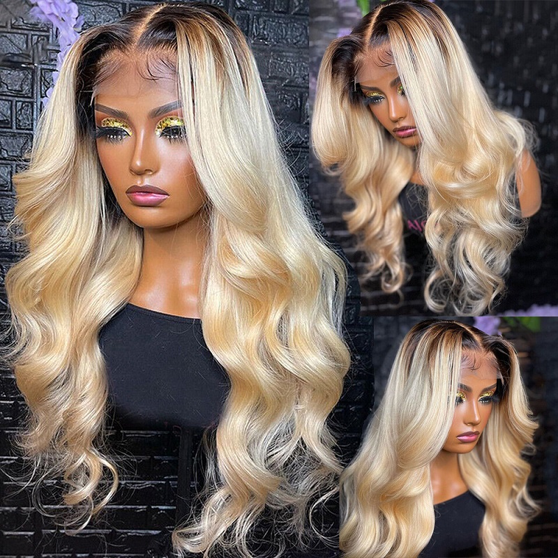 613 Blonde Body Wave Lace Front Wig - Peruka z ludzkich włosów Body Wave