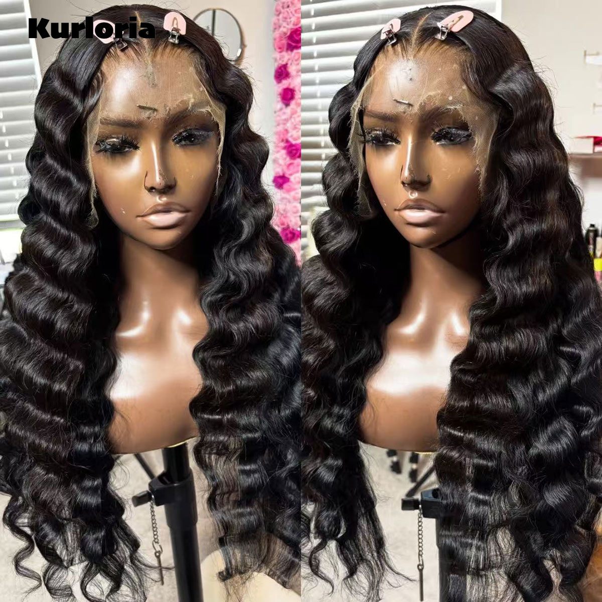Glueless Wear And Go Human Hair Wig - Peruka z głębokimi falami, gęstość 450,
