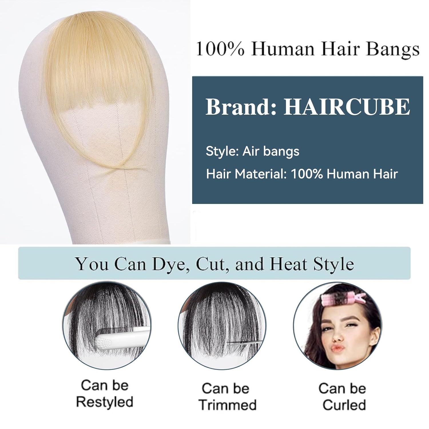 100% Ludzkie włosy Wispy Bangs – Seamless Clip In Hair Extensions Human Hair recenzja i cena