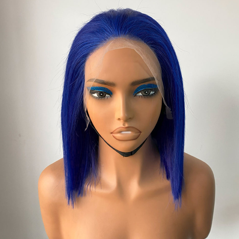 Niebieska peruka typu bob, pro – Human Hair Wigs recenzja i cena