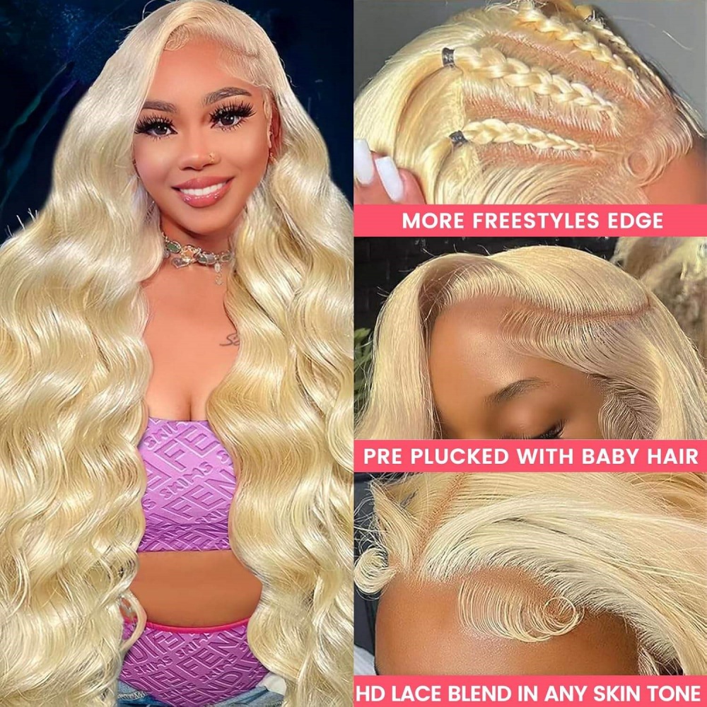 200% 250% gęstości, blond 613, – 613 Blonde Body Wave Lace Front Wig recenzja i cena