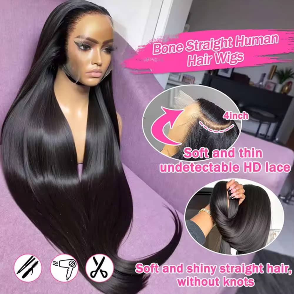 Peruka z prostych włosów ludzk – Hd Lace Frontal Wig Human Hair Pre Plucked recenzja i cena