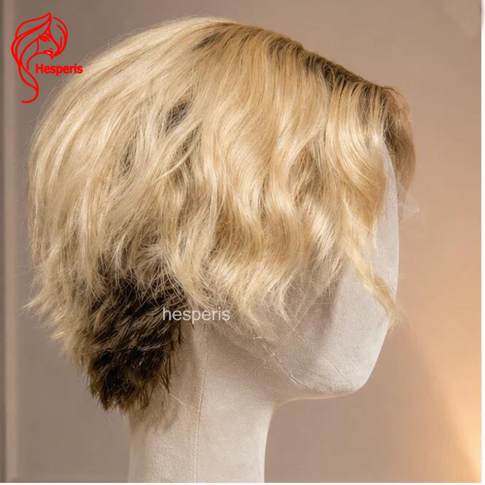 Peruka męska Hesperis, ombre b – Glueless Wear And Go Human Hair Wig recenzja i cena