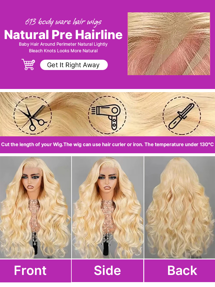 Peruka z koronką z przodu, o g – 613 Blonde Body Wave Lace Front Wig recenzja i cena