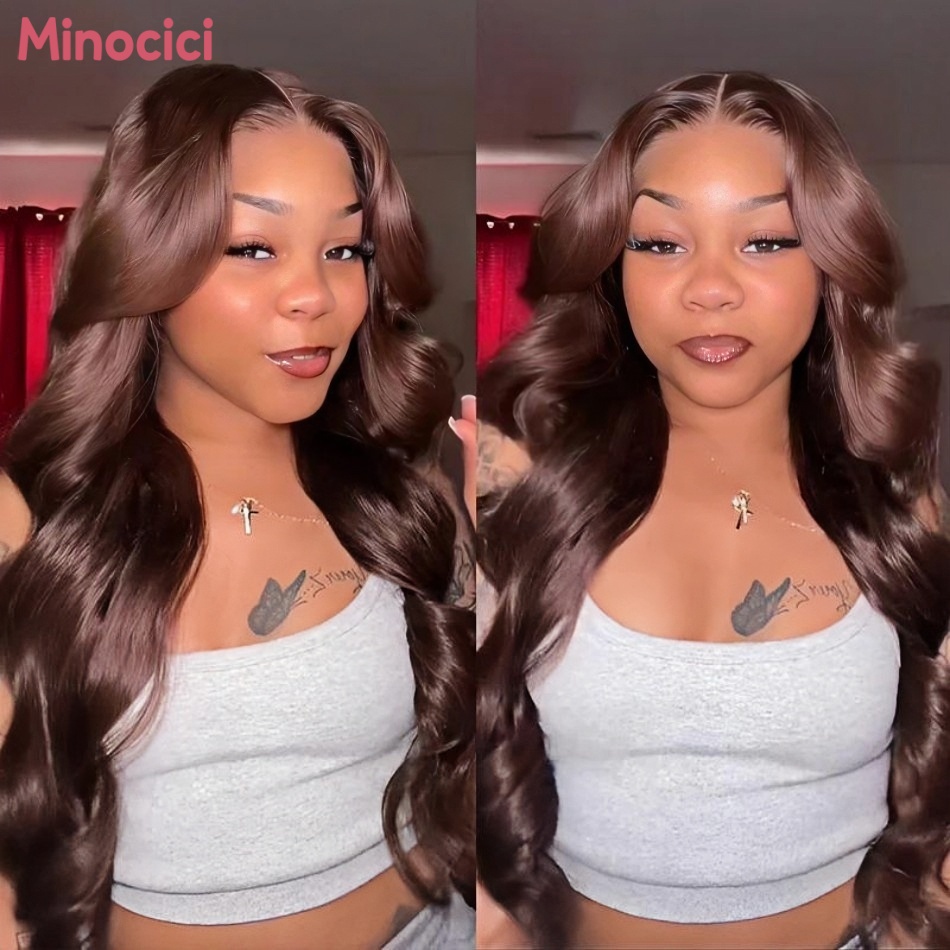 Czekoladowo-brązowa peruka z n – Hd Lace Frontal Wig Human Hair Pre Plucked recenzja i cena