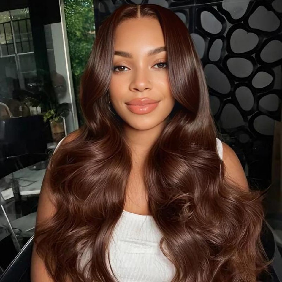 Czekoladowo-brązowa peruka z n – Hd Lace Frontal Wig Human Hair Pre Plucked recenzja i cena